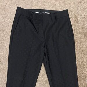 Ann Taylor Black Dot Patterned Ankle Pants